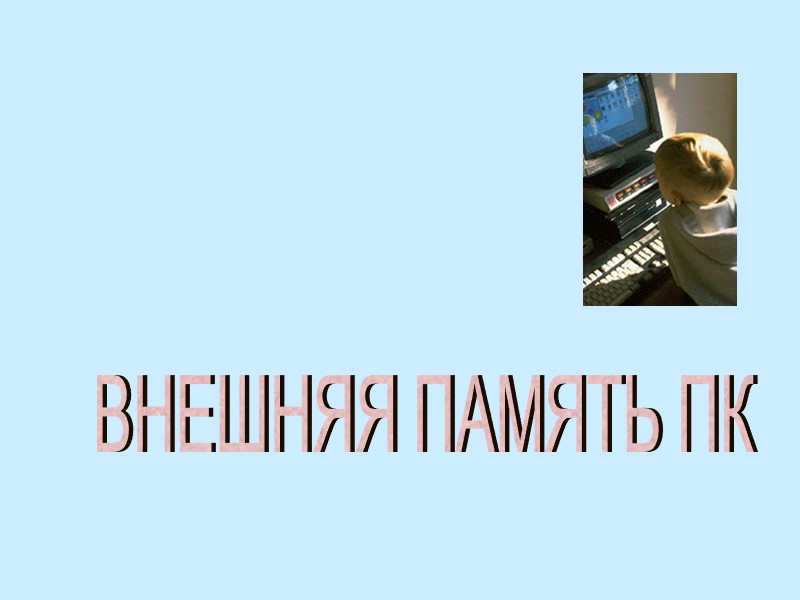 ВНЕШНЯЯ ПАМЯТЬ ПК